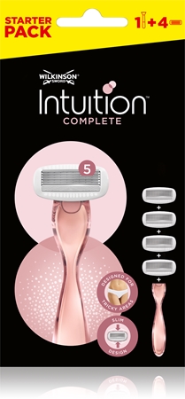 Wilkinson Sword Intuition Complete holicí strojek + náhradní hlavice 4 ks