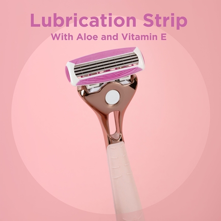 Wilkinson Sword Quattro for Women Rose Gold skustuvas + pakaitinė galvutė 4 vnt.
