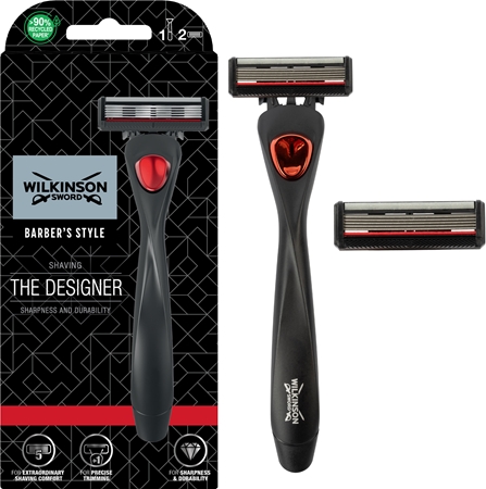 Wilkinson Sword Barbers Style The Architect holicí strojek + náhradní hlavice 2 ks