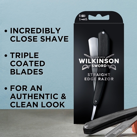Wilkinson Sword Barber's Style Straight Edge klasická holiaca britva + náhradné hlavice
