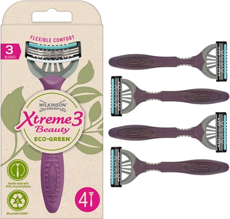 Wilkinson Sword Xtreme 3 Beauty Eco Green kertakäyttöinen höylä
