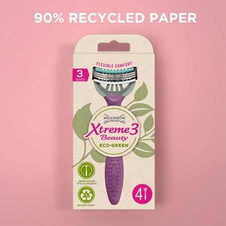 Wilkinson Sword Xtreme 3 Beauty Eco Green kertakäyttöinen höylä