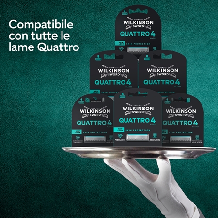 Wilkinson Sword Quattro rasoio + lamette di ricambio