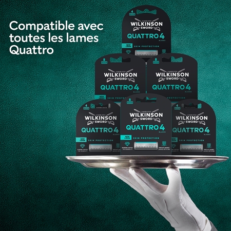 Wilkinson Sword Quattro rasoir + lames de rechange