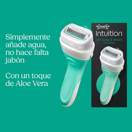 Wilkinson Sword Intuition 2in1 Soap & Shave Sensitive recambios de cuchillas