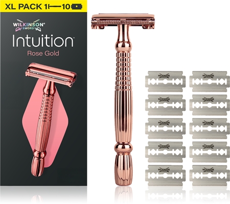 Wilkinson Sword Intuition Rose Gold razor + replacement heads 9 pcs