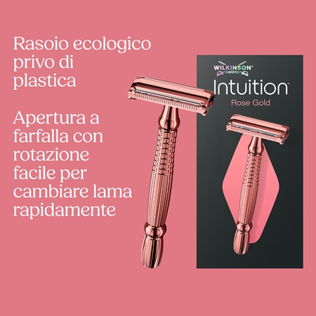Wilkinson Sword Intuition Rose Gold rasoio + lame di ricambio 9 pz
