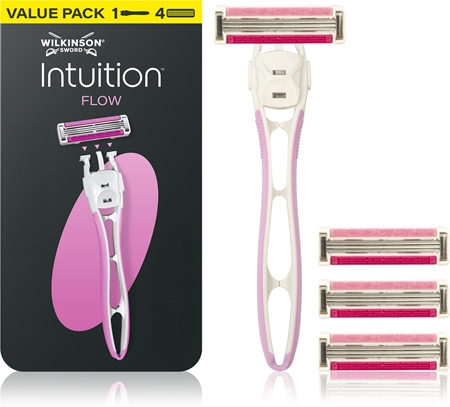 Wilkinson Sword Intuition Flow Lasy Shaver + spare blades 4 pcs