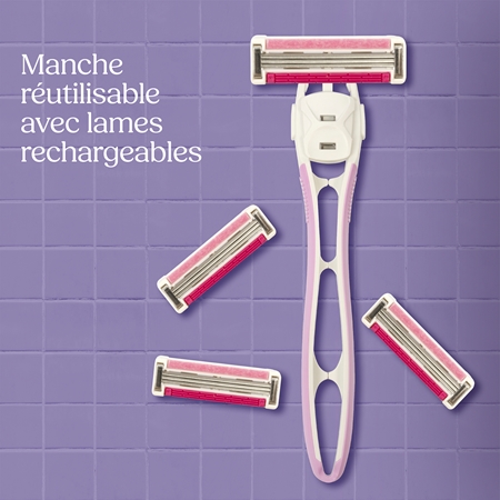 Wilkinson Sword Intuition Flow rasoir féminin + lames de rechange 4 pièces