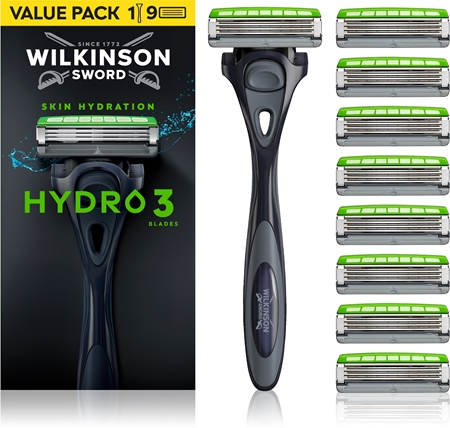 Wilkinson Sword Hydro3 Razor + Replacement Head 8 pcs
