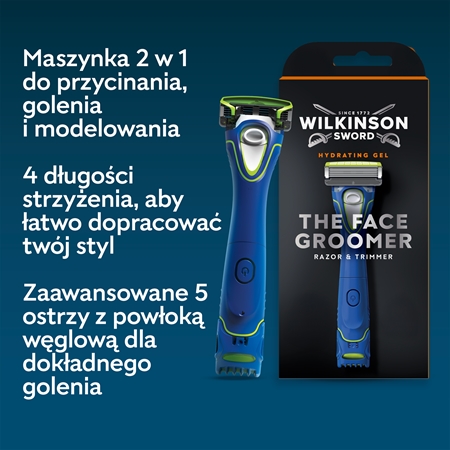 Wilkinson Sword Hydro5 The Face Groomer trymetr i maszynka do golenia na mokro