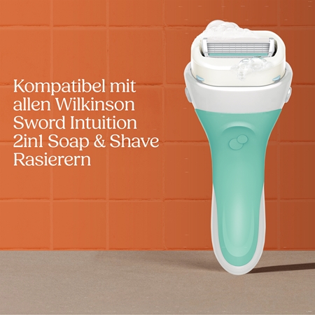 Wilkinson Sword Intuition 2in1 Soap & Shave Sensitive Rasierer + Ersatzbürstenköpfe