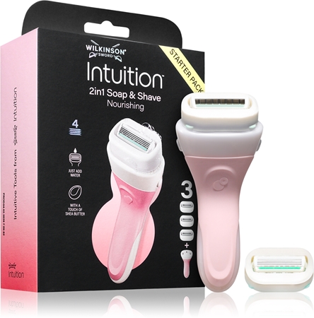 Wilkinson Sword Intuition 2in1 Soap & Shave Nourishing rasoir + tête de rechange