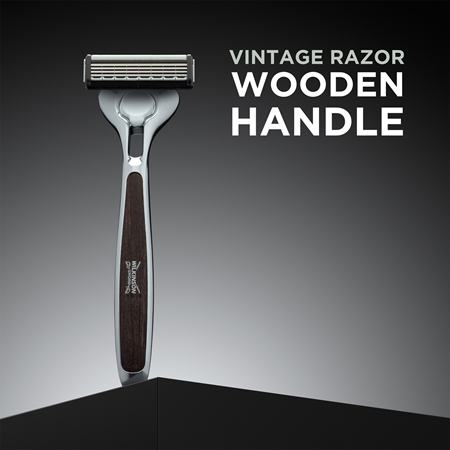 Wilkinson Sword Quattro Essential 4 Titanium Vintage Razor + Replacement Heads 5 pcs