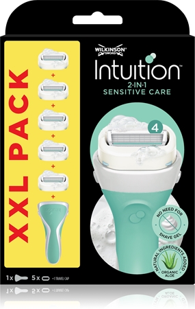 Wilkinson Sword Intuition Sensitive Scheerapparaat + Vervangbare Scheermesjes 5st.