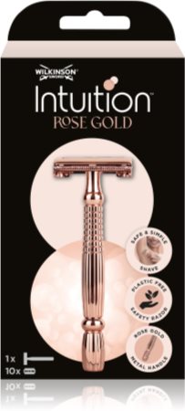 Wilkinson Sword Intuition Rose Gold Razor skustuvas + pakaitinės galvutės