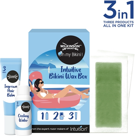 Wilkinson Sword Intuition Intuitive Bikini Wax Box hair-removal kit bikini line and underarm