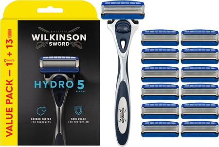 Wilkinson Sword Hydro5 Skin Protection Regular aparat de ras + rezervă 13 buc