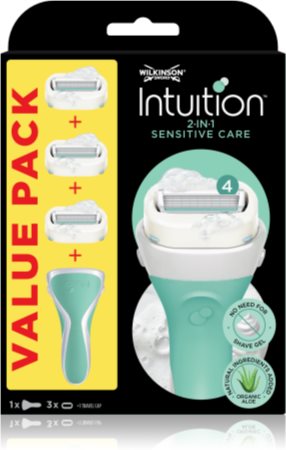 Wilkinson Sword Intuition 2 in 1 Sensitive Care golarka + głowice zapasowe