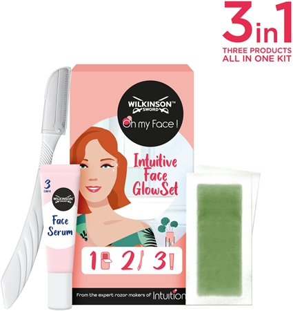 Wilkinson Sword Oh my Face! Intuitive Face Glow Set conjunto de depilação