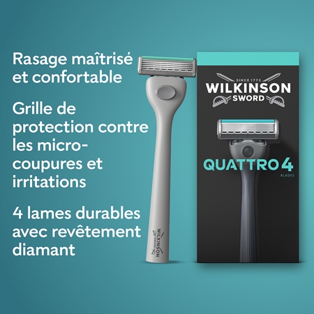 Wilkinson Sword Quattro Essential 4 Titanium Sensitive lames de rechange