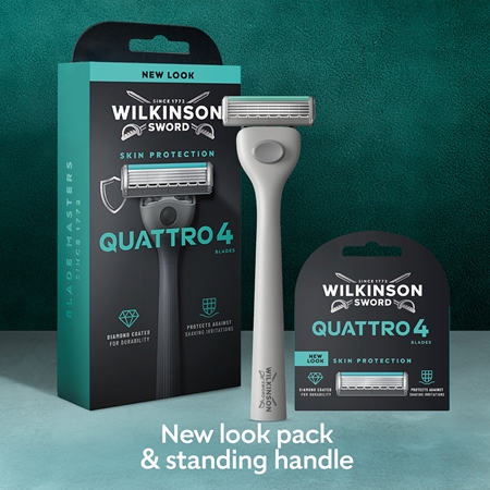 Wilkinson Sword Quattro Essential 4 Titanium Sensitive Maināmie asmeņi