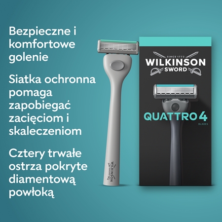 Wilkinson Sword Quattro Titanium Sensitive głowica wymienna