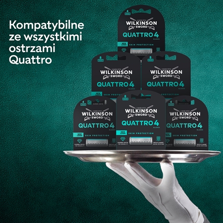 Wilkinson Sword Quattro Titanium Sensitive głowica wymienna