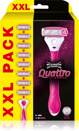 Wilkinson Sword Quattro for Women Aloe & Vit. E rasoir + têtes de rechange 8 pcs