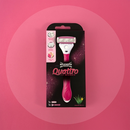 Wilkinson Sword Quattro for Women Aloe & Vit. E rasoir + têtes de rechange 8 pcs