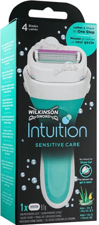 Il numero 1 del risparmio-WILKINSON RASOIO SOTTO LA DOCCIA PELLE SENSIBILI  INTUITION NATURALS