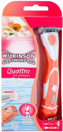 Wilkinson Sword Quattro for Women Bikini Körperhaartrimmer und Rasierer für die Nassrasur