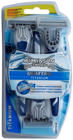 Wilkinson Sword Quattro Titanium rasoirs jetables 3 pièces