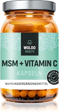 WoldoHealth® MSM + Vitamin C Kapseln für Ihr Wohlbefinden