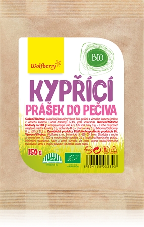 Wolfberry Kypriaci prášok do pečiva BIO kypriaci prášok v BIO kvalite