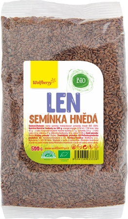 Wolfberry Lněné semínko hnědé BIO semínka v BIO kvalitě