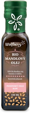 Wolfberry Mandlový olej BIO výživný olej na tvář, tělo a vlasy