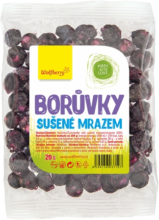 Wolfberry Čučoriedky lyofilizované mrazom sušené ovocie