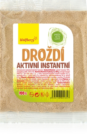 Wolfberry Droždí aktivní instantní instantní kvasnice
