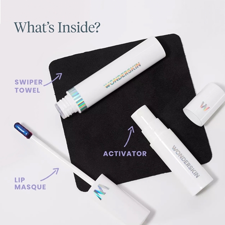 WONDERSKIN Wonder Blading Lip Stain Kit kooritav huulepulk + aktivaator