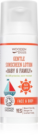WoodenSpoon Baby & Family сонцезахисне молочко для всієї родини SPF 50