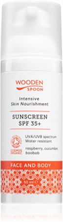 WoodenSpoon Skin Nourishment losjonas nuo saulės veidui ir kūnui SPF 35