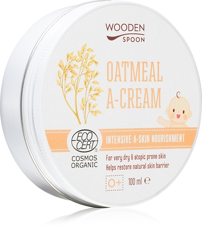 WoodenSpoon Oatmeal A-Cream ravitseva ja rauhoittava voide kuivalle ja atooppiselle iholle