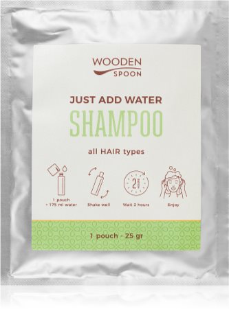 WoodenSpoon Just add water! φυσικό σαμπουάν Για λάμψη και απαλότητα μαλλιών