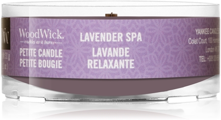 Woodwick Lavender Spa Votivkerze mit Holzdocht