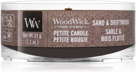 Woodwick Sand & Driftwood vela votiva con mecha de madera