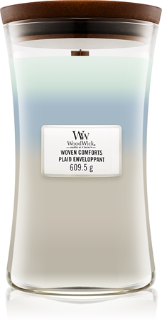 Woodwick Trilogy Woven Comforts duftlys Trævæge