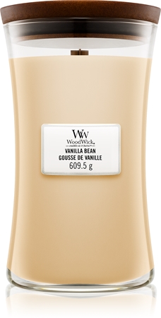 Woodwick Vanilla Bean mirisna svijeća 609,5 g s drvenim fitiljem