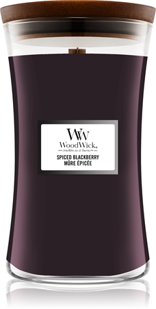 Woodwick Spiced Blackberry Duftkerze   mit Holzdocht