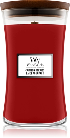 Woodwick Crimson Berries ароматна свещ с дървен фитил